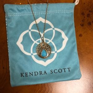 Kendra Scott gold pendant necklace with Turquoise